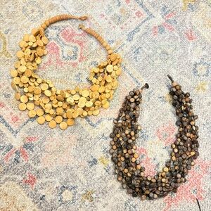 Vintage Tagua Nut Necklace Set